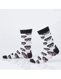 White women\'s socks with skulls SD03 - Online store - Boutique